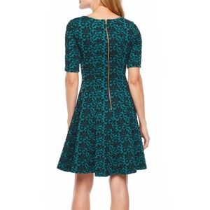 danny & nicole short sleeve fit & flare dress